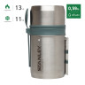 Термос для еды Stanley Mountain 0,59 л (10-01700-002), стальной с зелёной отделкой