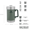 Френч-пресс Stanley Classic 1,6 л, зелёный 10-02888-033